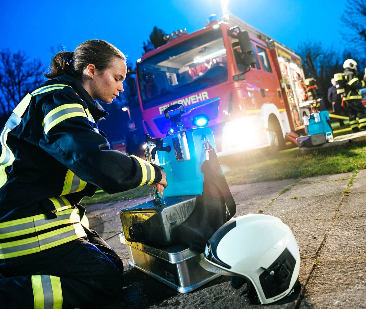 HYRESQ L, kompakte Rundumlösung für den Hygienebedarf im Katastrophenfall