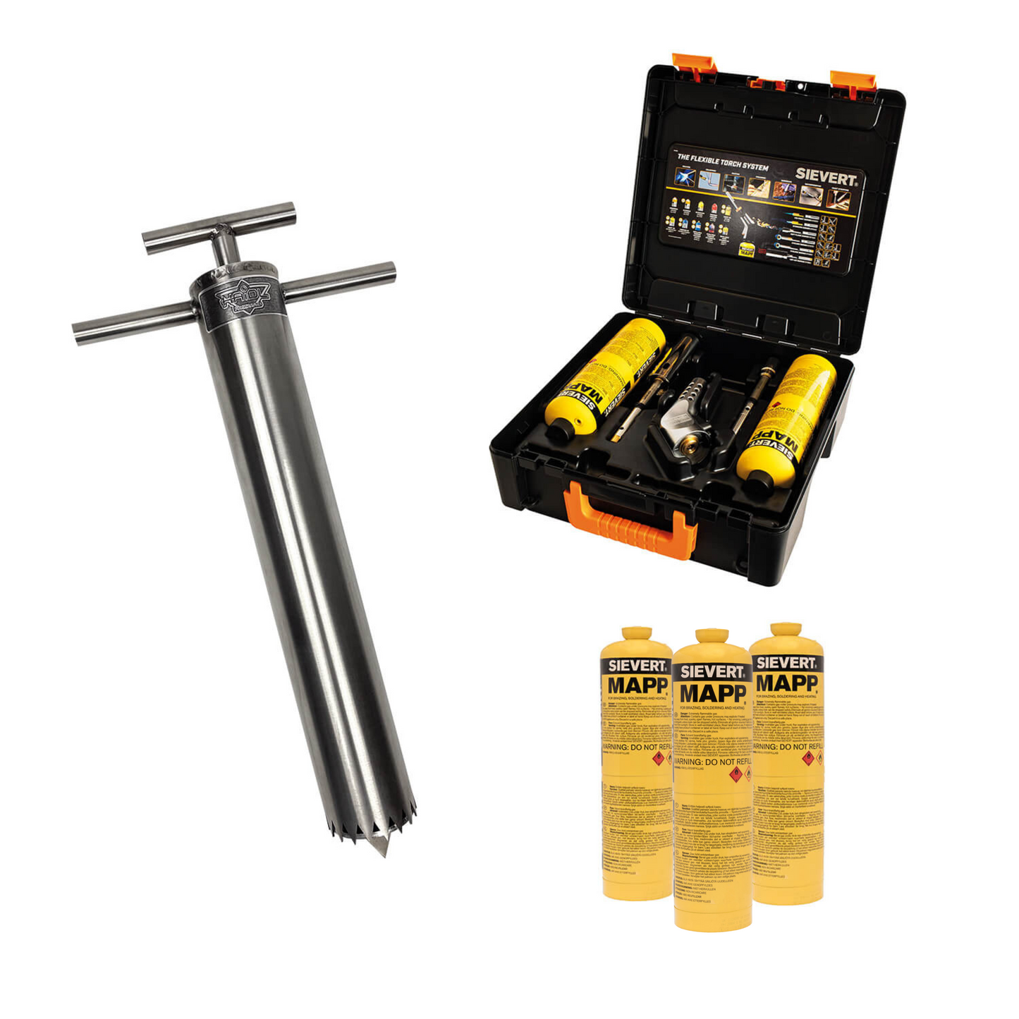 Set zur professionellen Flachdach-Prüfung 1 ( 3 GRATIS MAPP-Gasflaschen + HAIDL Flachdach-Prüfer + MetalJet Set 215585)