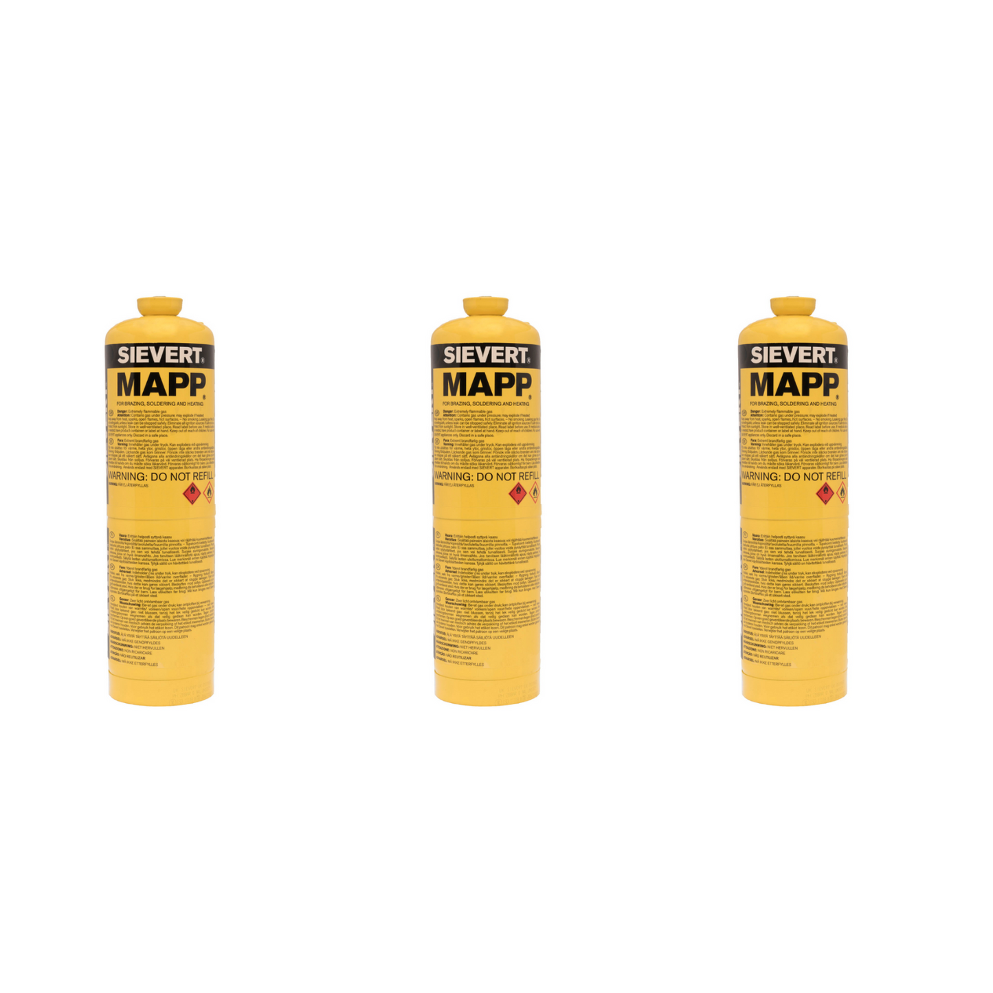 3 Gaskartusche Mapp Einweg (Propylen)